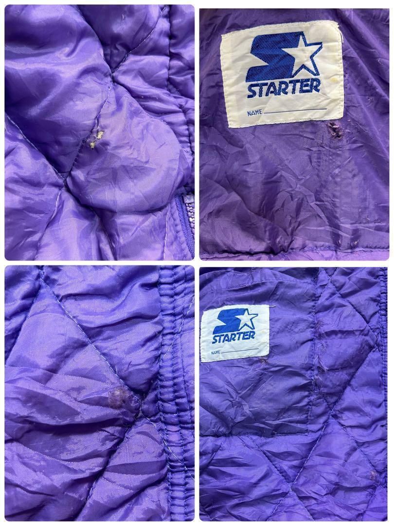 NFL　ミネソタ・バイキングス　刺繍ロゴ　サイドジップ　ナイロンジャケット STARTER スターター NFL Minnesota Vikings ミネソタバイキング