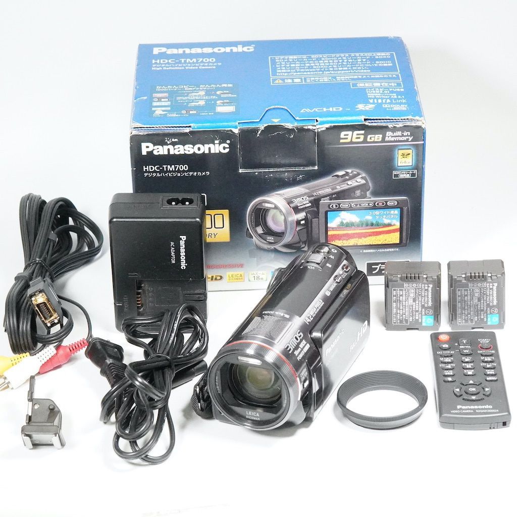 Panasonic HDC-TM700 ビデオカメラ　動作OK カメラ Panasonic パナソニック HDC-TM700 グレー 元箱 動作OK 返金