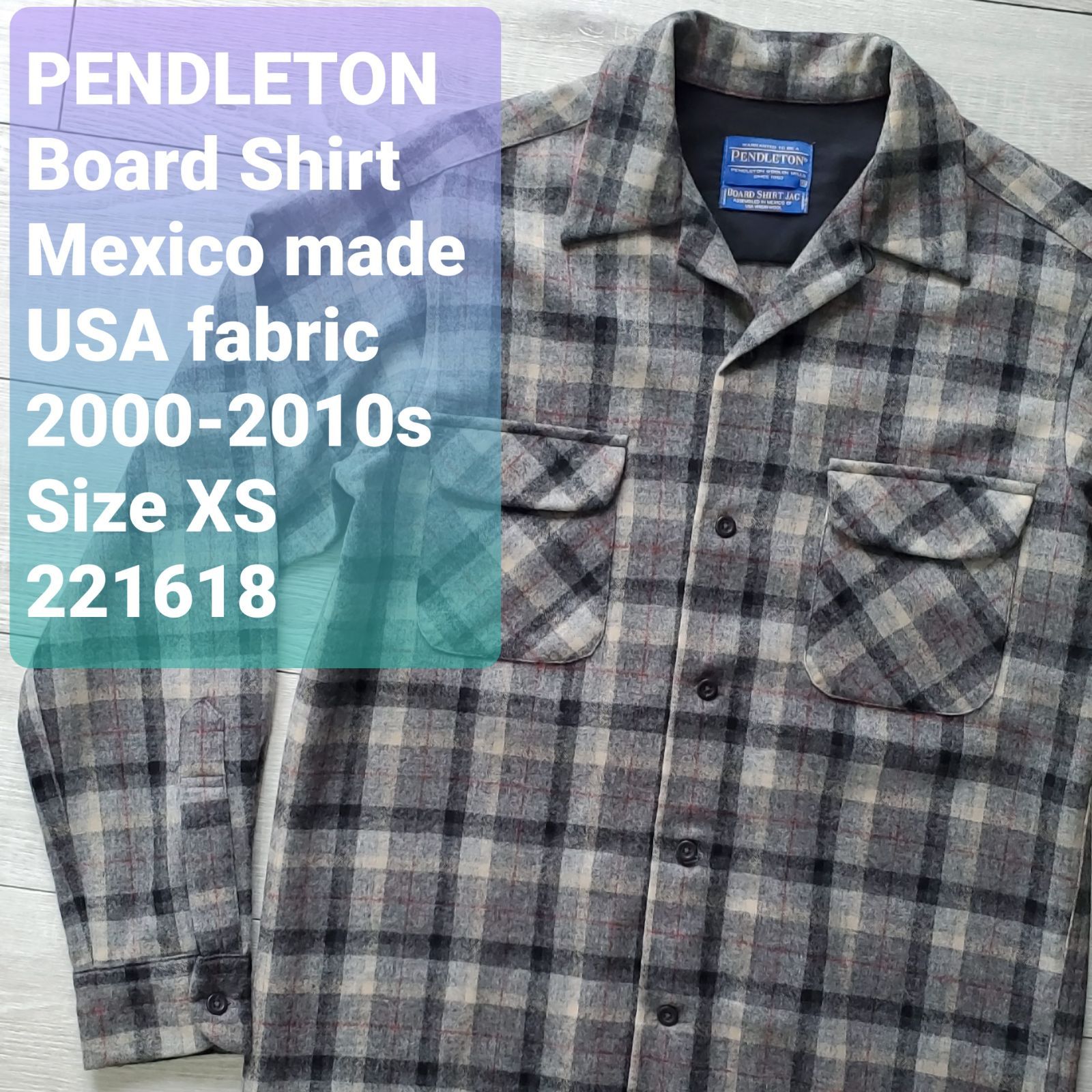 PENDLETONペンドルトン□美品 2000s メキシコ製 USA fabric バージン 