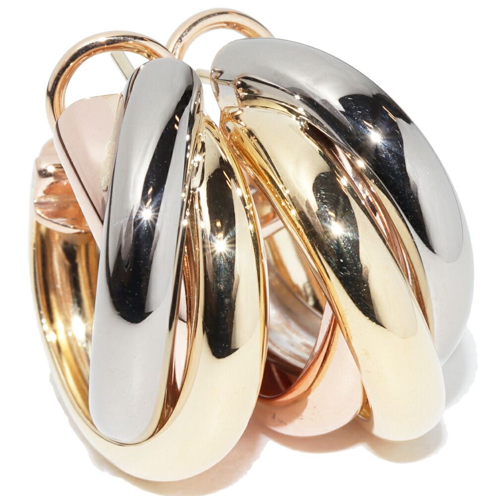 カルティエ イヤリング K18YG K18WG K18PG sss カルティエ Cartier トリニティイヤリング K18YG⁄K18PG⁄K18WG