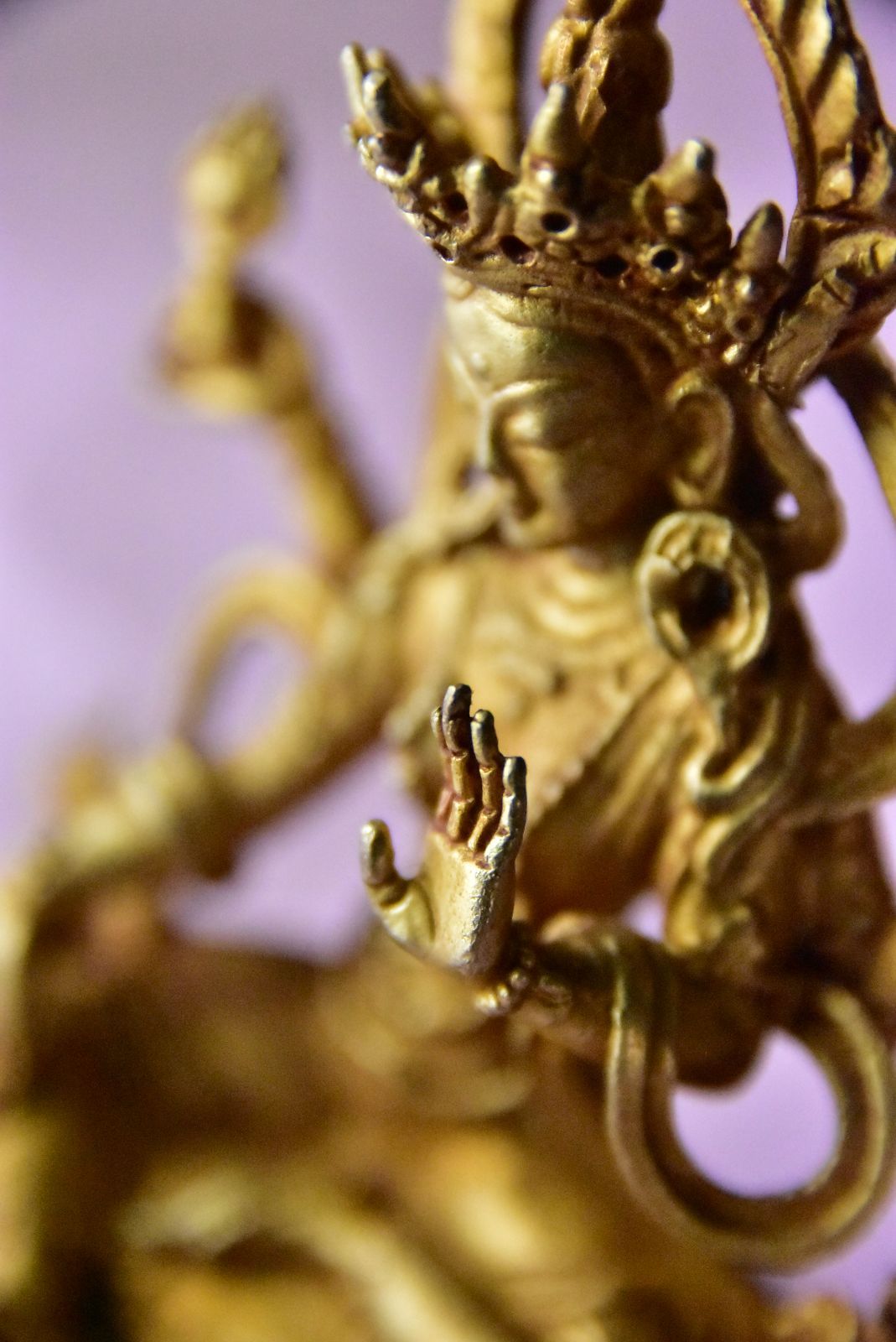 ラクシュミー（吉祥天）像 金属製 8cm ー インドの小さな神さま ー