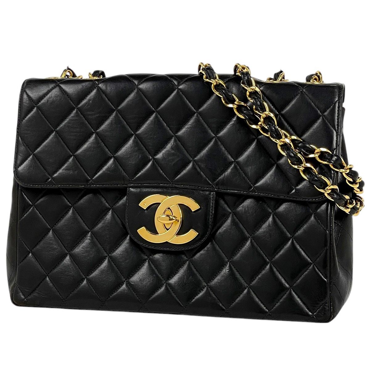 シャネル CHANEL デカ マトラッセ シングルフラップ チェーン