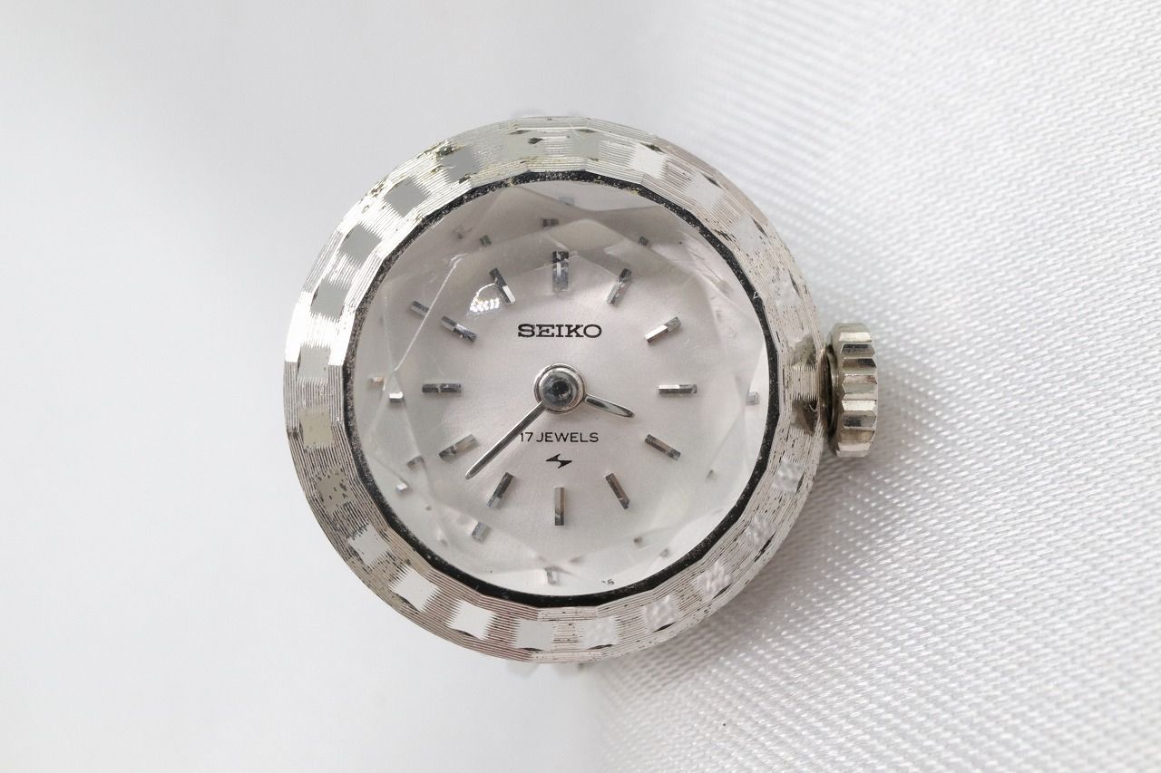 W27-96 レア 動作品 セイコー 手巻き リングウォッチ 指輪 17石 時計