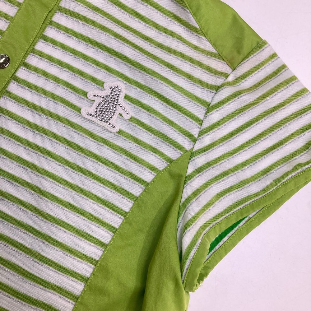 サイズ：M MUNSING WEAR マンシングウェア 半袖ワンピース ボーダー柄
