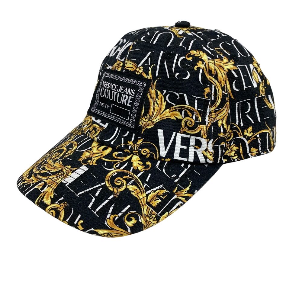 VERSUS VERSACE/ヴァルサスヴェルサーチ  バロック柄 コットン キャップ ブラック ユニセックス ブランド