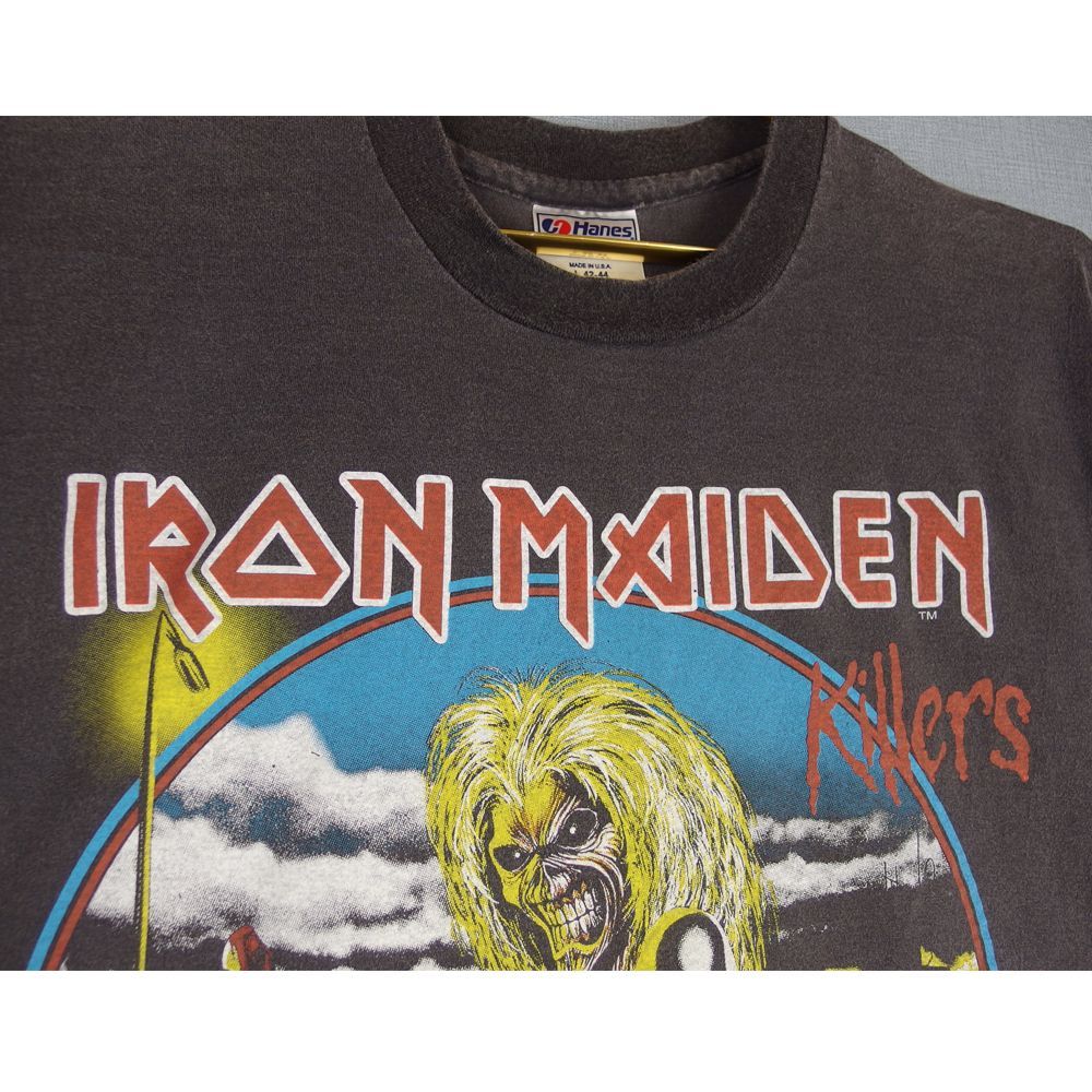 147 IRON MAIDEN アイアンメイデン Tシャツ USA製 半袖 ウォッシュチャコール Lサイズ 美品 ヘヴィメタル ロックバンド ヘビメタ  ロックT バンドT ミュージックT ツアーT メンズ レディース ユニセックス フェス ゾンビ スカル レア - メルカリ