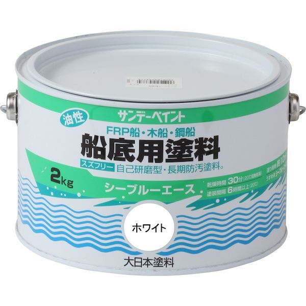 14営業日以内発送 サンデーペイント 4906754258871 シーブルエース油性船底用塗料 ホワイト 2K シーブルーエース油性船底塗料 SPシーブルーAセンテイ sundaypaint 沖縄離島販売不可