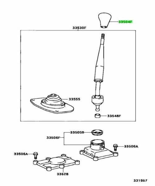 送料込 トヨタ 純正 ランドクルーザー 100 シフトレバー ノブ KNOB SHIFT LEVER 33504-60130-C0 TOYOTA ♥ LEXUS Genuine JDM メーカー純正品 【あす楽】