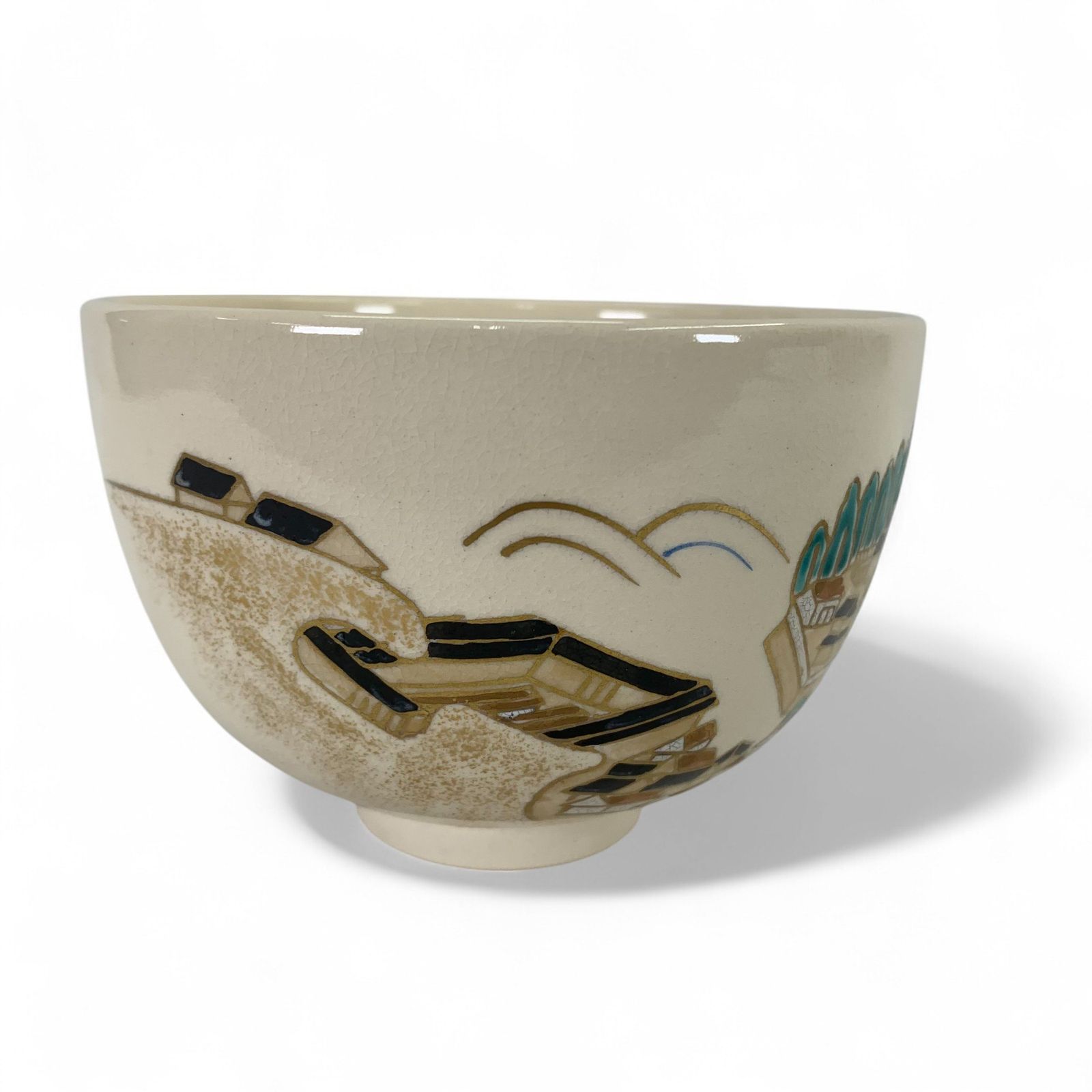 加藤利昇 茶碗 茶器 沸茶碗 仁清写出島絵茶碗 利昇窯 - メルカリ