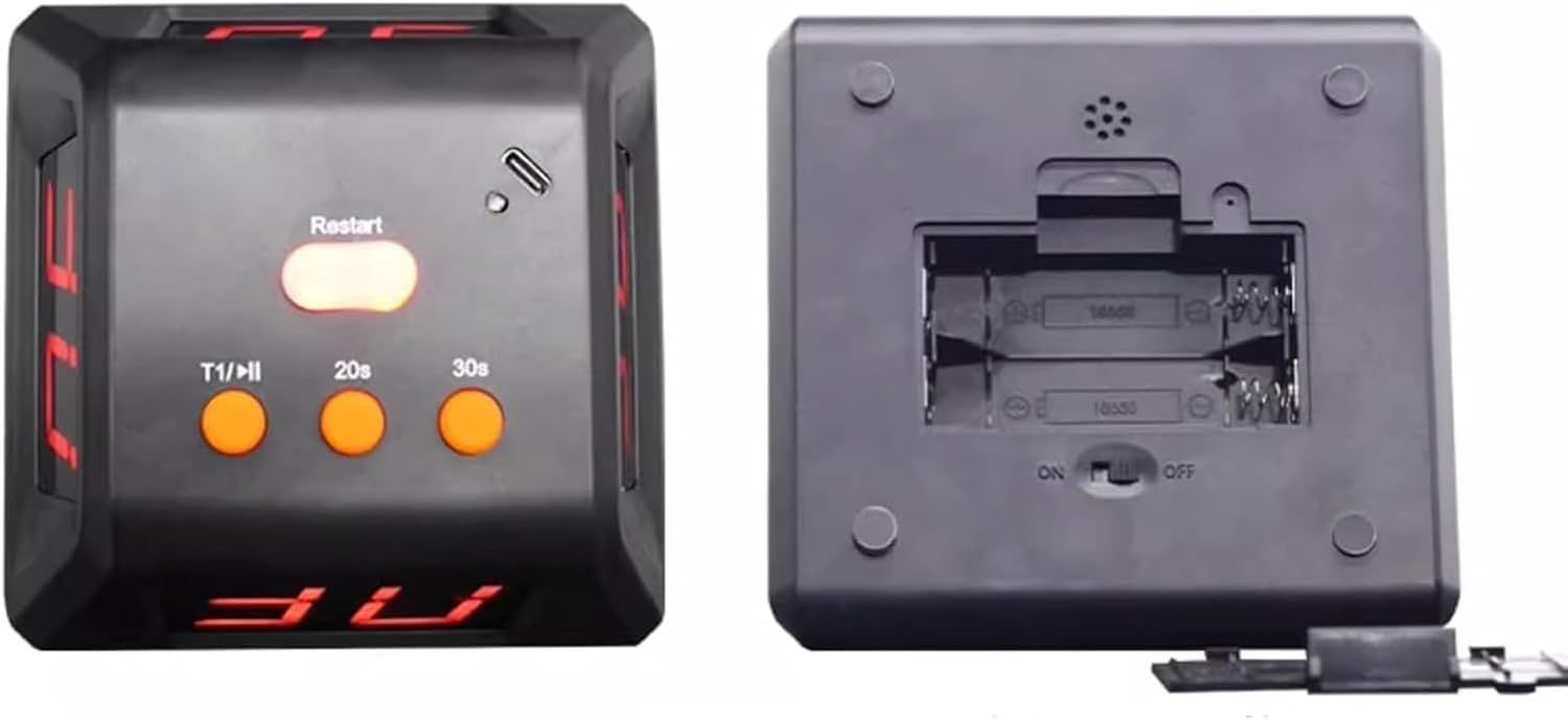 チェスとカードタイマー 4面ディスプレイ付きポーカーショットクロック 分|秒2モード 5ギア明るさ調整 ポーカー チェストーナメント用