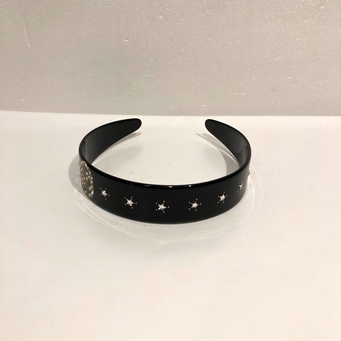 GUCCI グッチ クリスタル インターロッキングG ヘアバンド