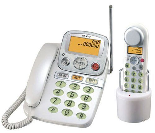 【】SANYO コードレス骨伝導機「聞こえにくかった声が聞こえちゃう」 TEL-KU2