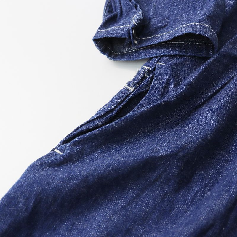 オアスロウ orSlow デニムシャツ ロング ワンピース /ネイビー