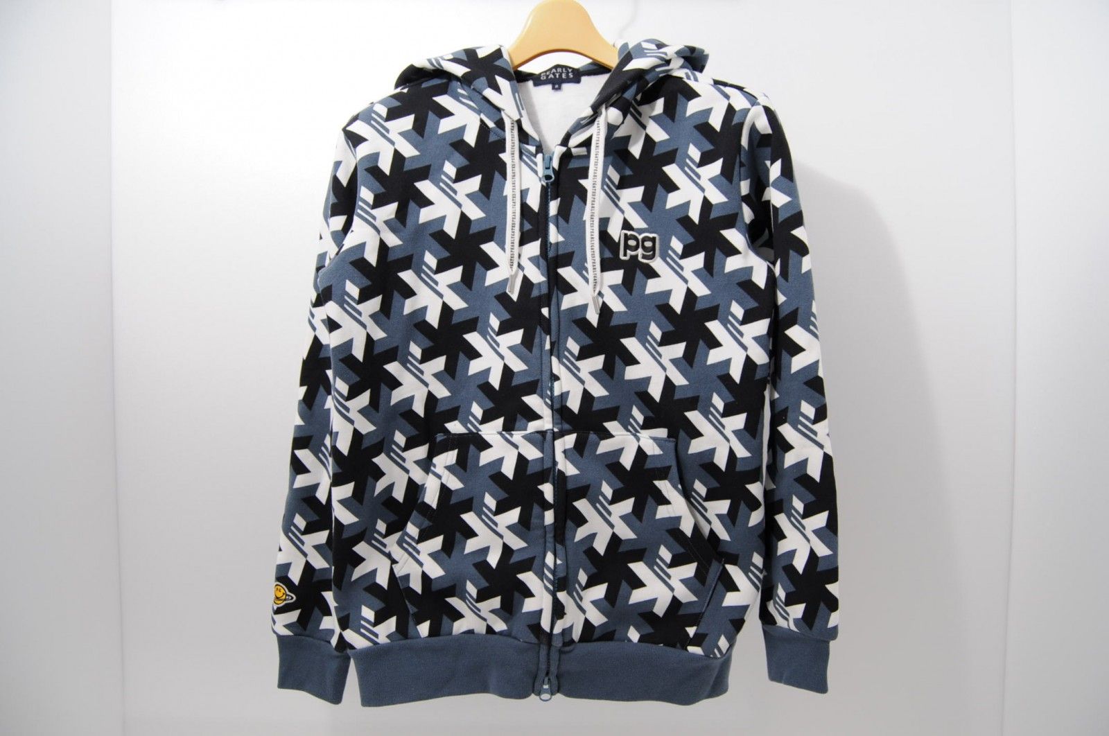 中古 レディース パーリーゲイツ PEARLY GATES パーカー 0(S) ブルーグレー系 長袖 アウター 裏起毛