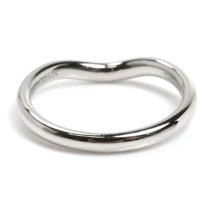 TIFFANY&Co. ティファニー Pt950プラチナ カーブドバンド 9Pダイヤ  
