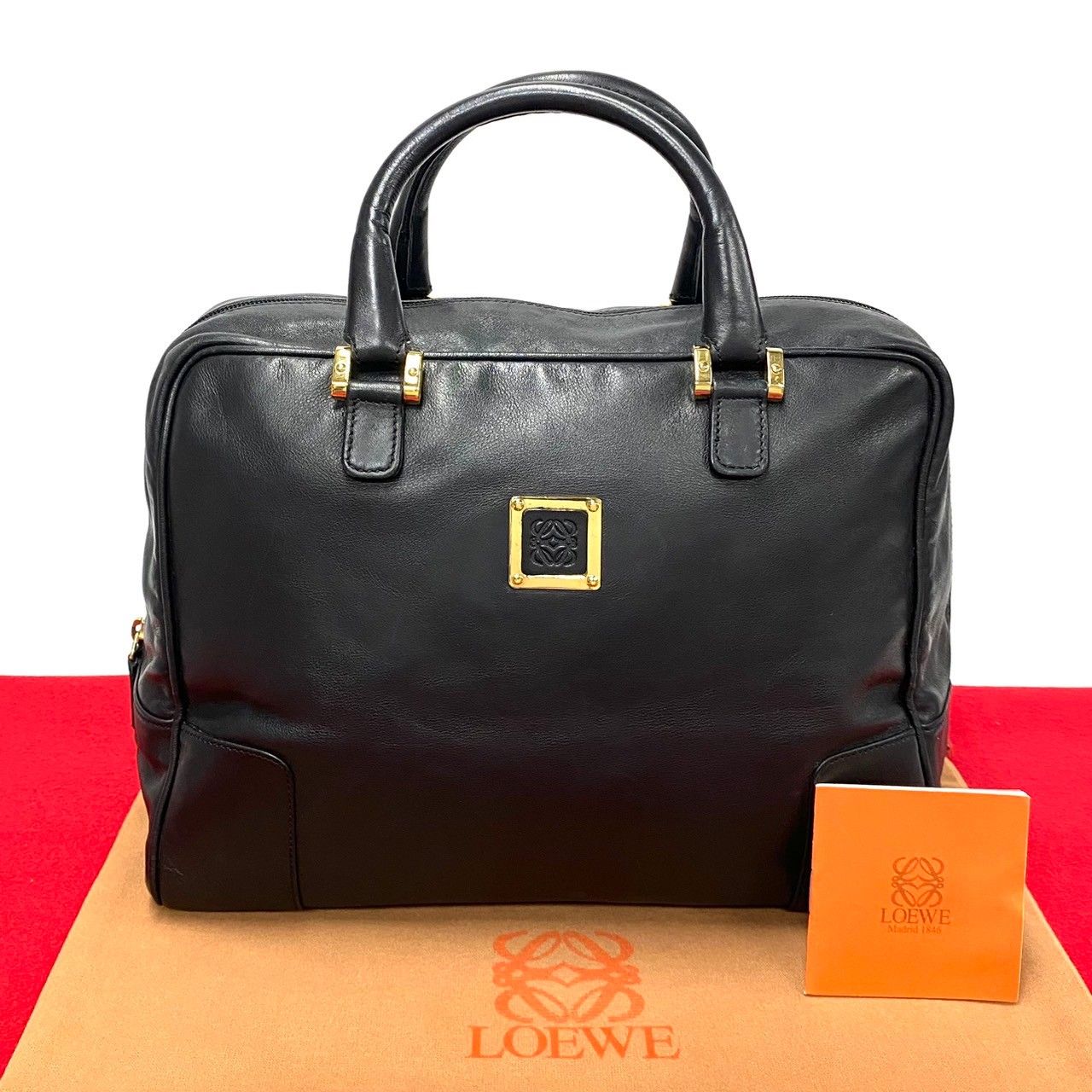 LOEWE ロエベ トートバッグ ハンドバッグ本革レザー金具アナグラム