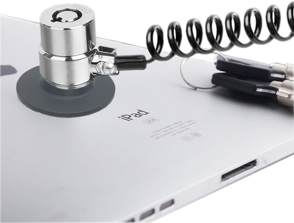 FOLAI ノートパソコンケーブルロック ハードウェア セキュリティケーブルロック 盗難防止ロック iPad タブレット ノートパソコン MacBook その他すべてのノートブックとノートパソコン用 ブラ