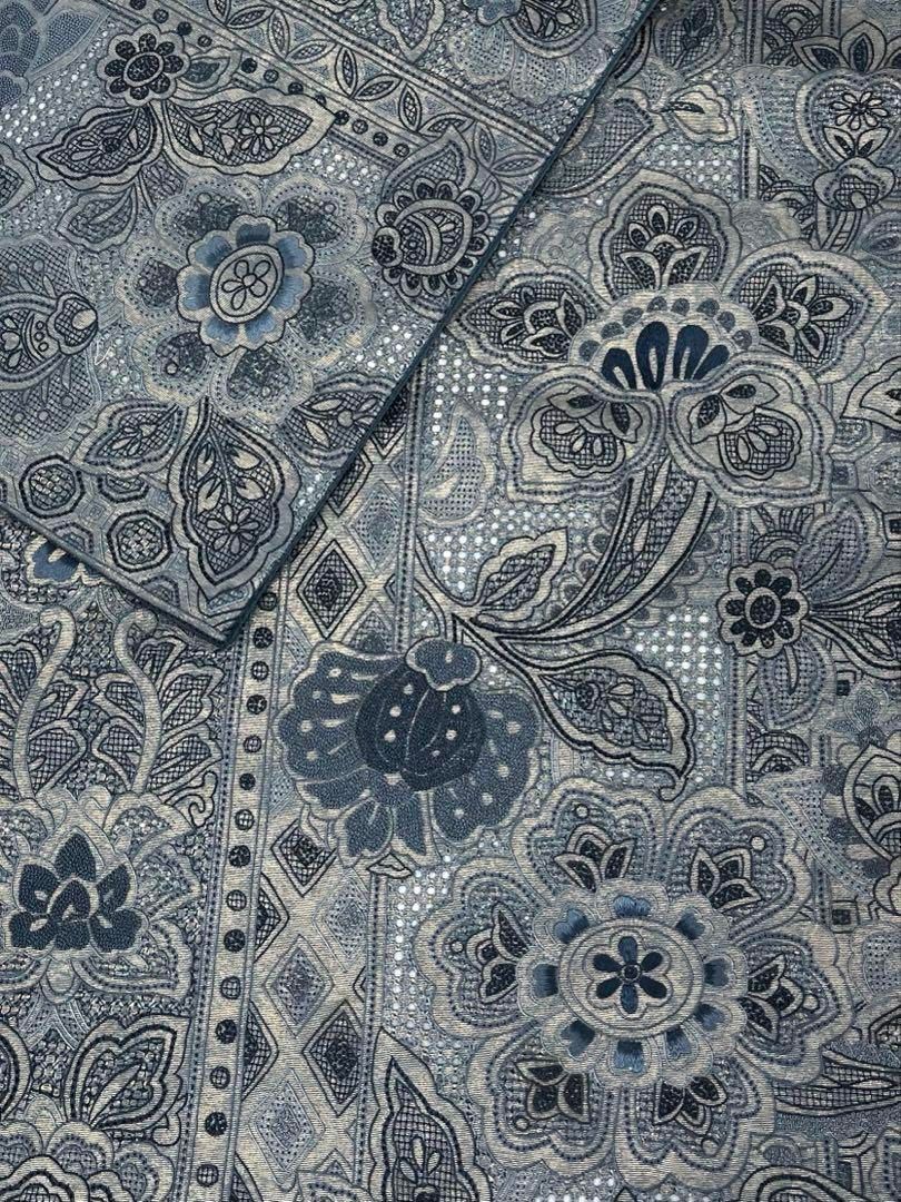 相良刺繍 汕頭刺繍 袋帯 唐花 正絹 お太鼓柄 Q1285 - メルカリ