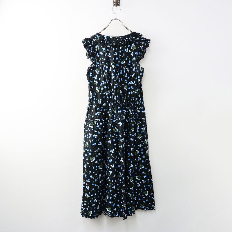 2025SS ピンクハウス PINK HOUSE ネモフィラプリントミディワンピース |ブラック ブルー ドレス フラワー 花柄 2400014646214