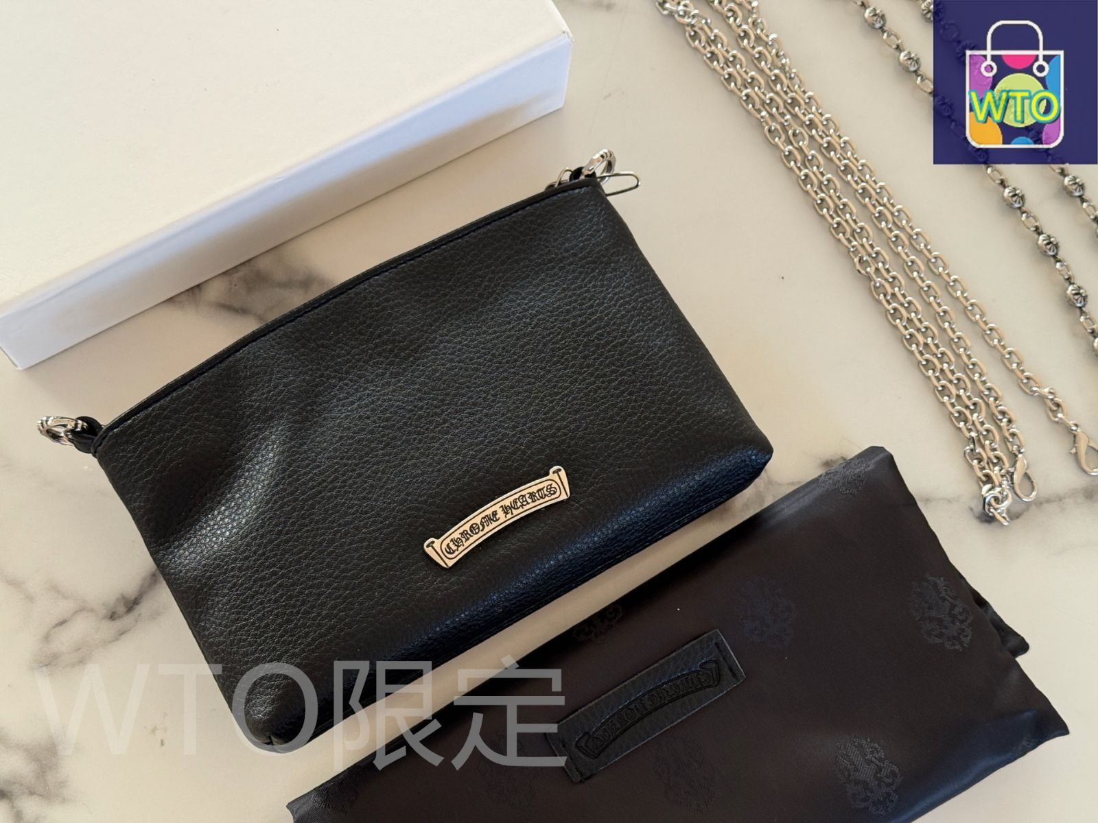CHROME HEARTS ショップバッグ （おまけ付き） CHROME HEARTS クロムハーツ ジップトップ ショルダーバッグ
