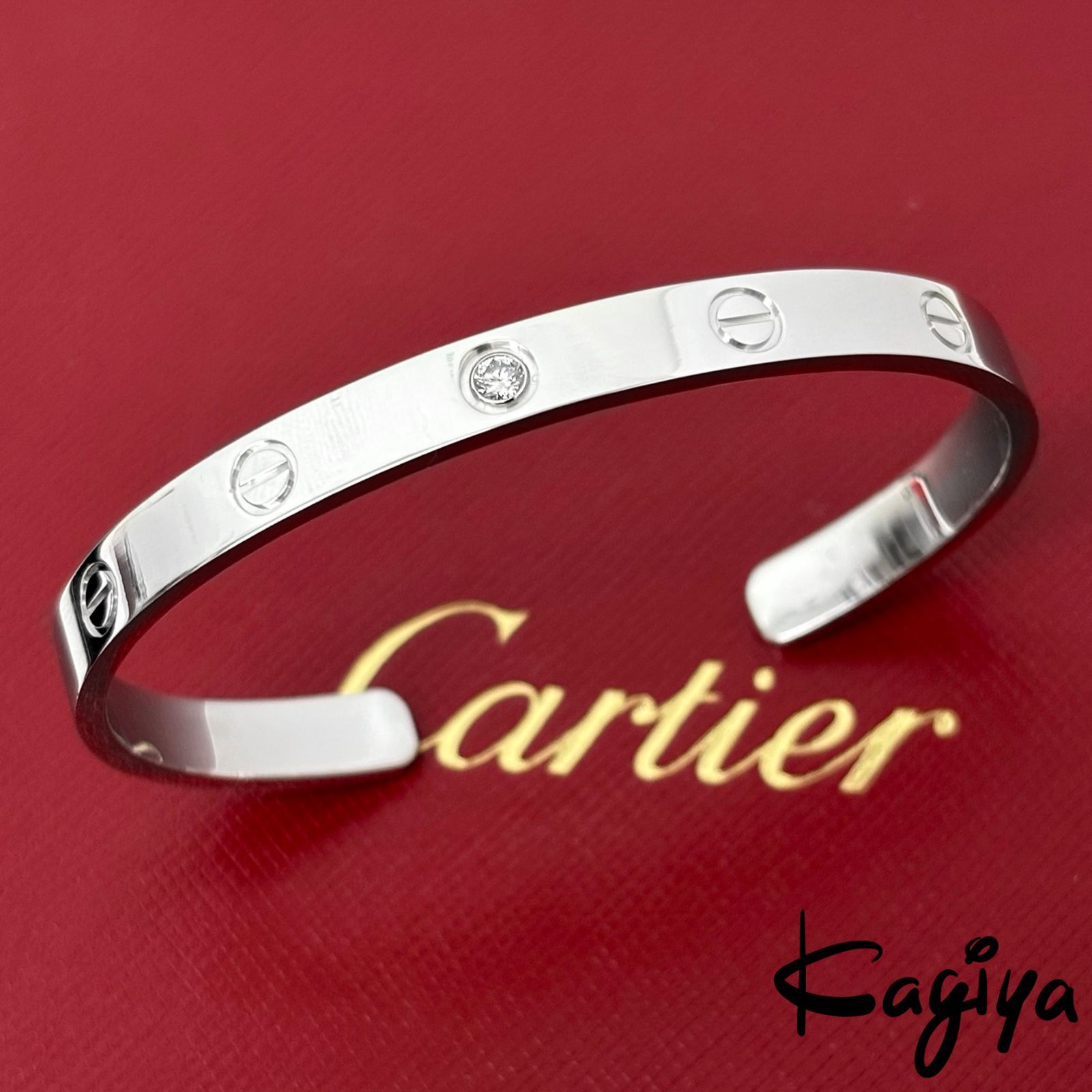 Cartier カルティエ 750 ラブ オープンバングル 27.3g #18 カルティエ 