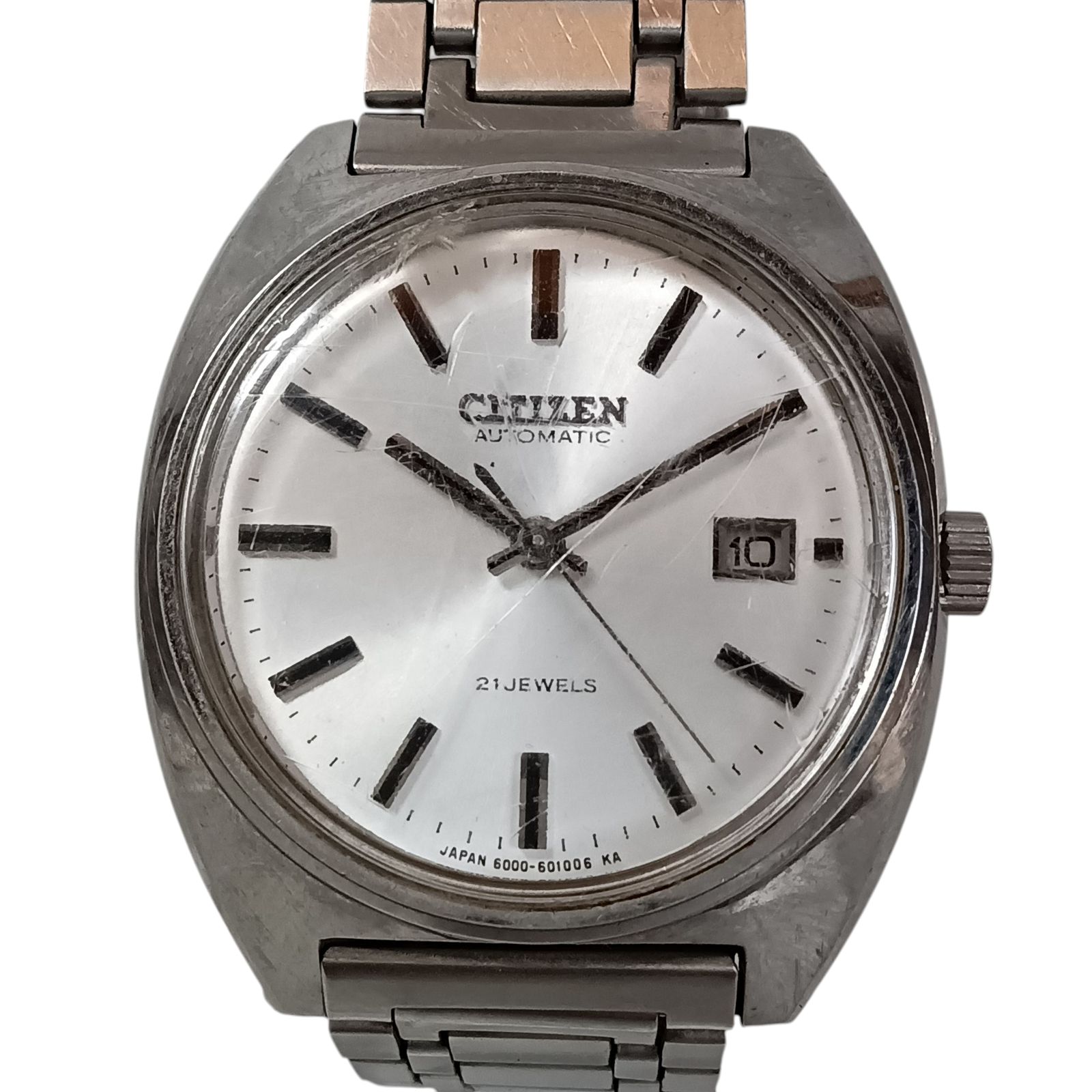 シチズン 自動巻腕時計 デイト 4-600363 稼働品 CITIZEN 6000 自動巻 