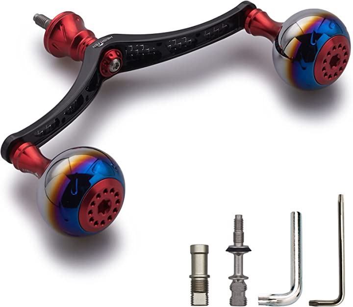 ( ・×・)さま専用 HEIGHTEN リール ハンドル カーボン＆アルミ結合 30mmノブ搭載 シマノ