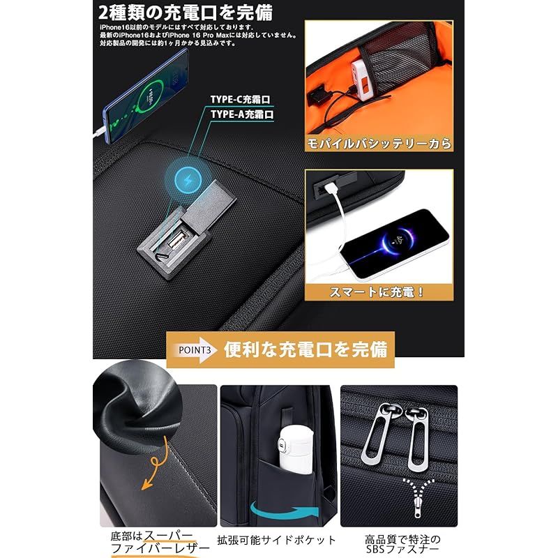 FENRUIEN] リュック メンズ ビジネスリュック リュックサック 大容量