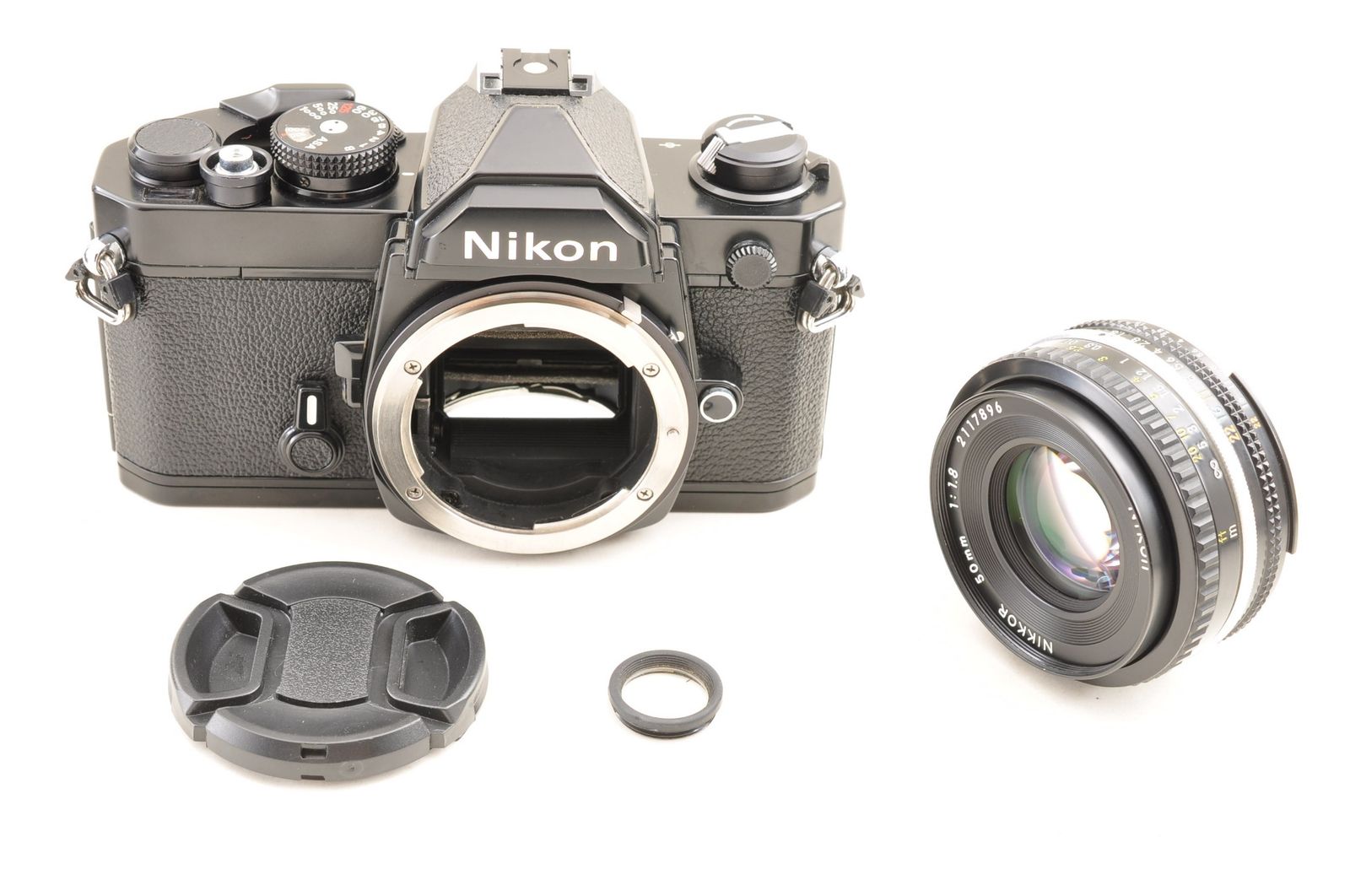 Nikon FM ブラック 一眼レフフィルムカメラ Ai S NIKKOR 50 mm F 1 8 金属鏡筒 MFレンズ 4038