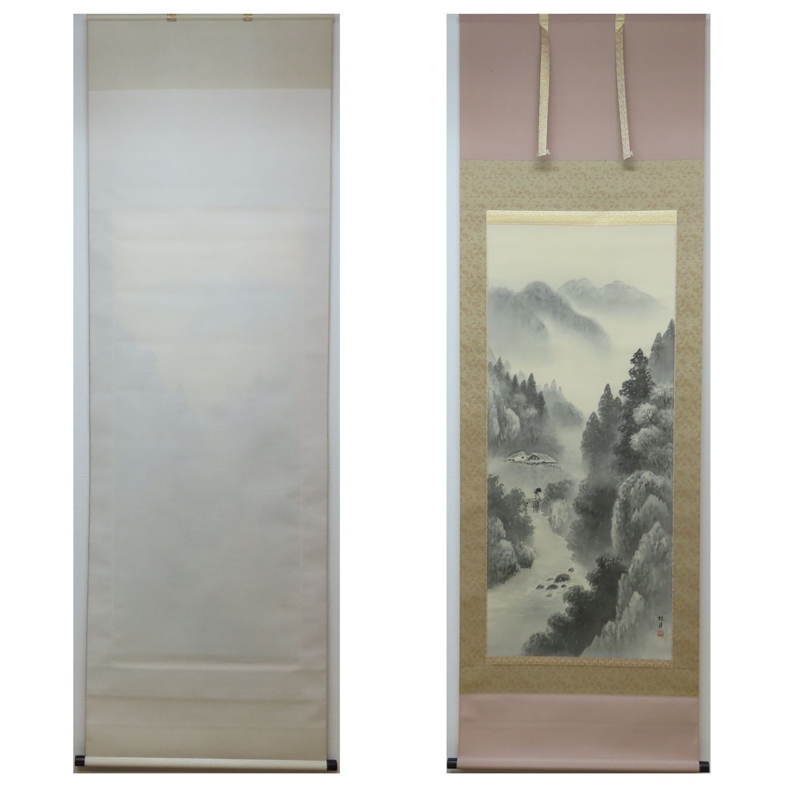 後藤桂月画「水墨山水」 後藤桂月画「水墨山水」