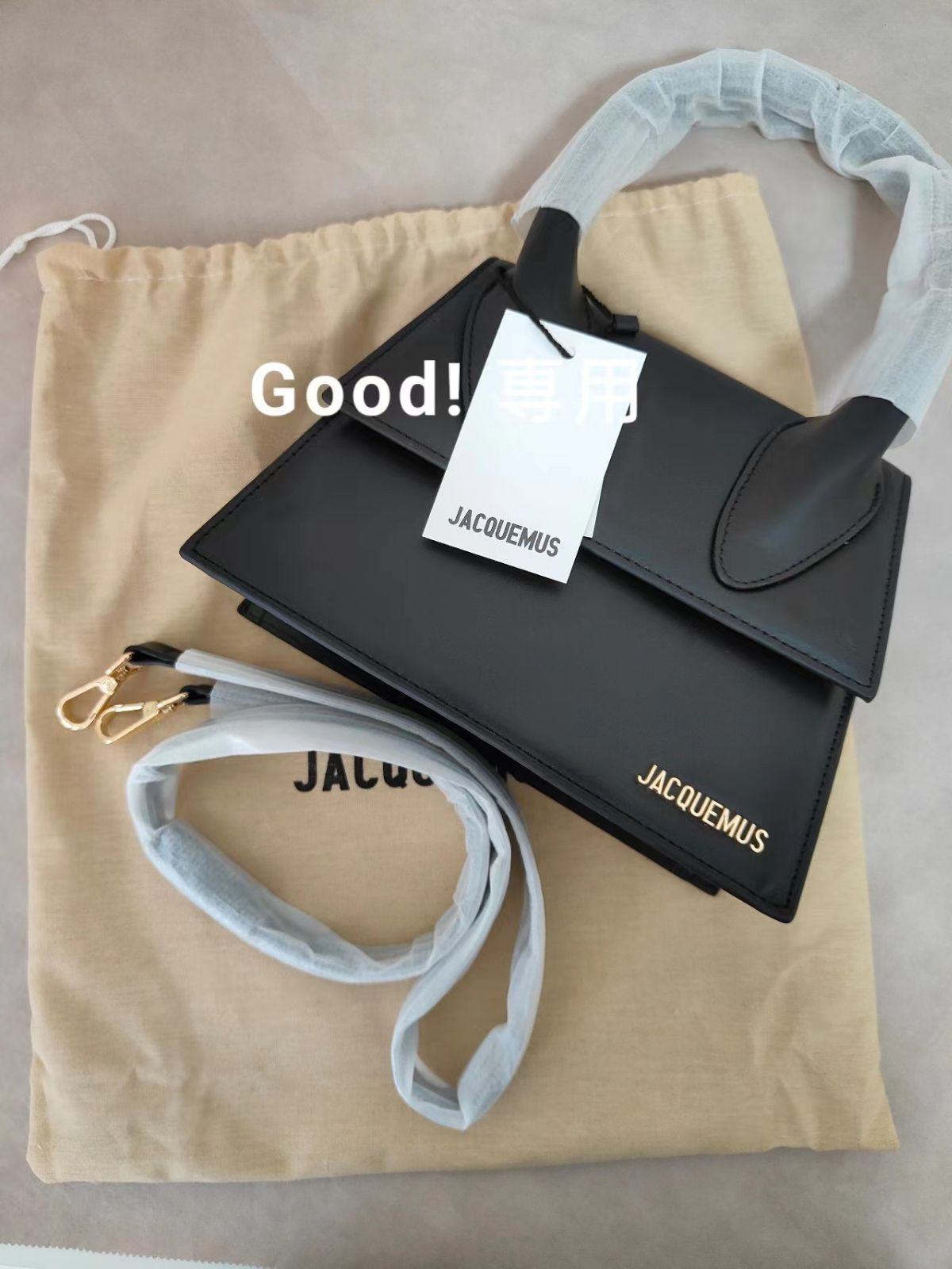 【新品】ジャックムス JACQUEMUS ブラックバッグ ショルダーバッグ トートバッグ ハンドバッグ ラージサイズ