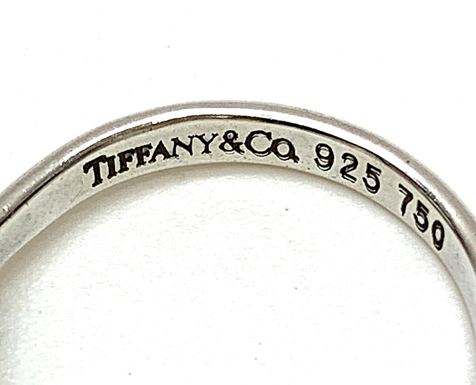 TIFFANY&CO ティファニー K18YG SV 925 フラットワイヤー ラブノット リング 指輪 シルバー925 金18 ＃9.5 2.5g  - メルカリ