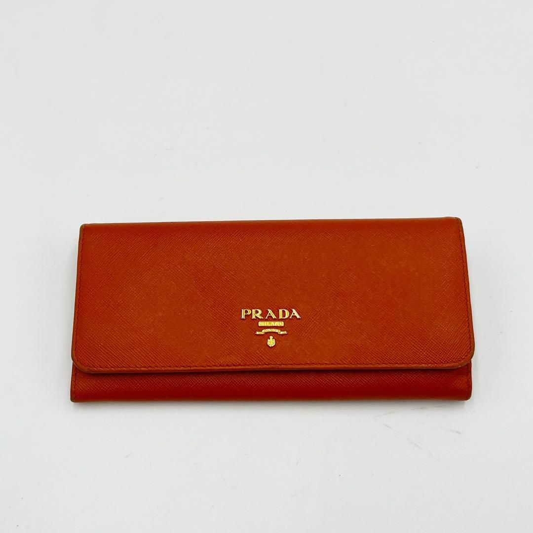 美品】PRADA プラダ 1M1349 二つ折り 長財布 財布 Wホック