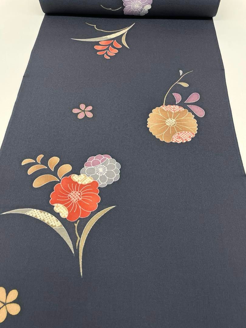 小紋 染の北川 金彩 藍鉄色 正絹 反物 小紋 染の北川 金彩 藍鉄色 正絹 反物 - メルカリ