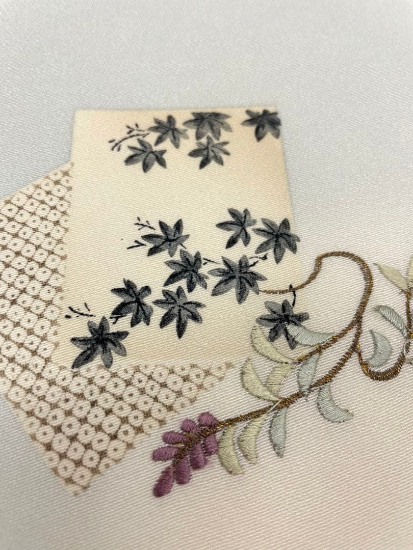 付け下げ 刺繍 摺り疋田 正絹 反物 - メルカリ