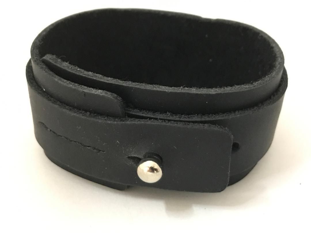 真 空手 観空マーク 牛革 リストバンド レザー ブレスレット