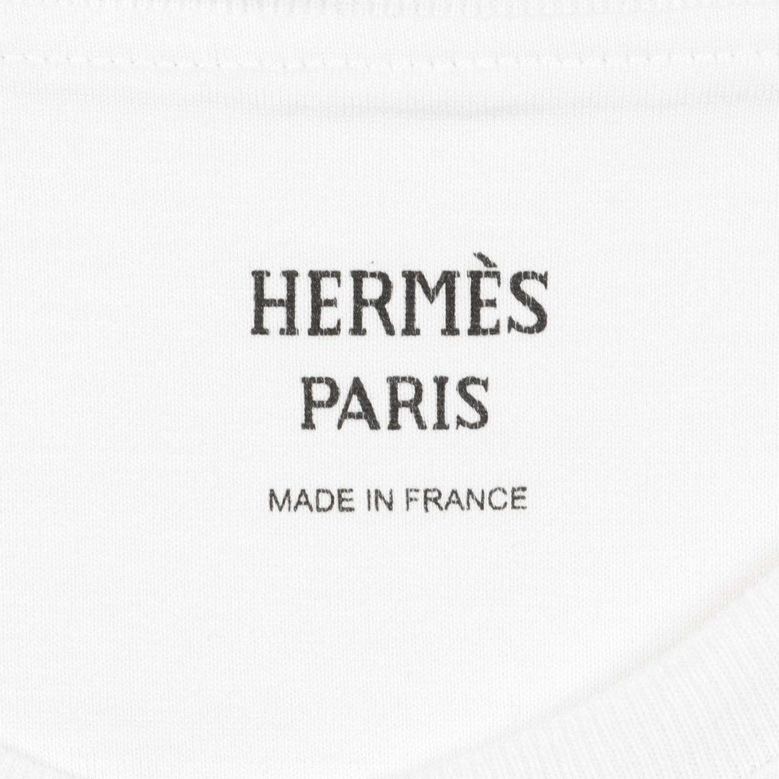  HERMES エルメス モザイク H刺繍 カットソー 長袖 Tシャツ カットソー