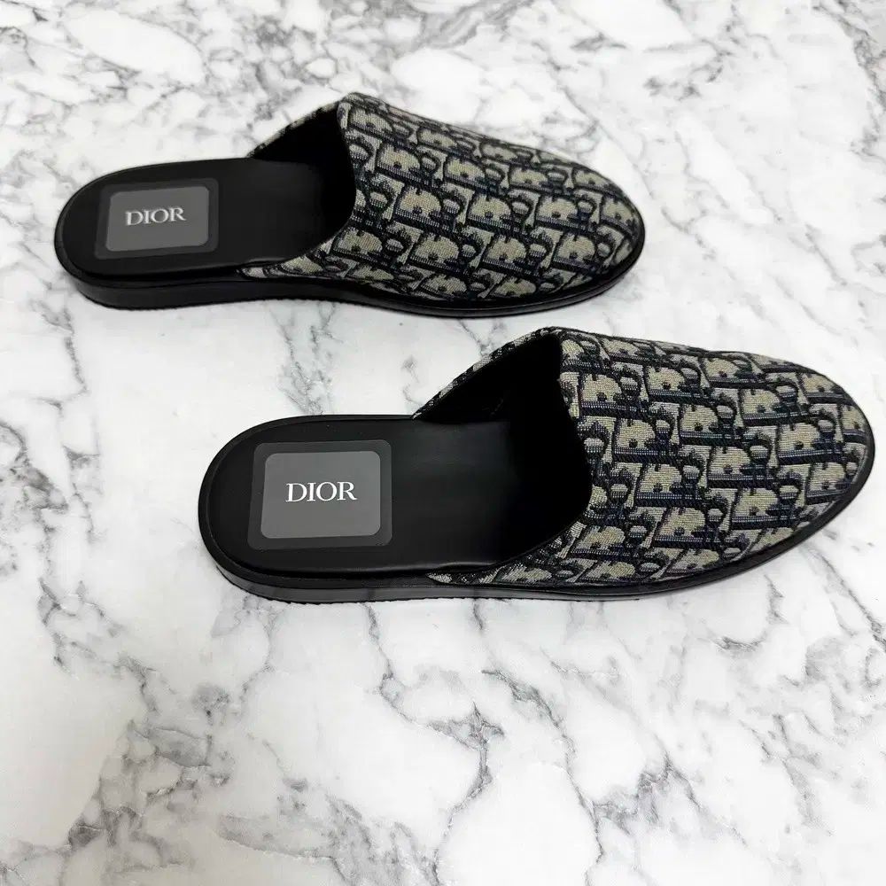  43 ディオール オブリーク インディオール ジャカード ミュール スリッパ サンダル サンダル