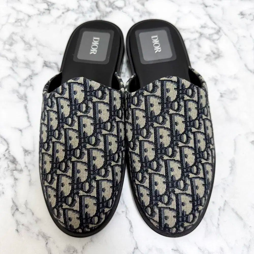 43 ディオール オブリーク インディオール ジャカード ミュール スリッパ
