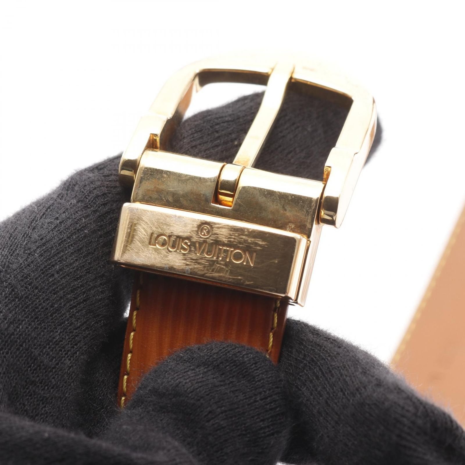 LOUISVUITTON ルイヴィトン エピサンチュール ゴールド金具ベルト ルイ