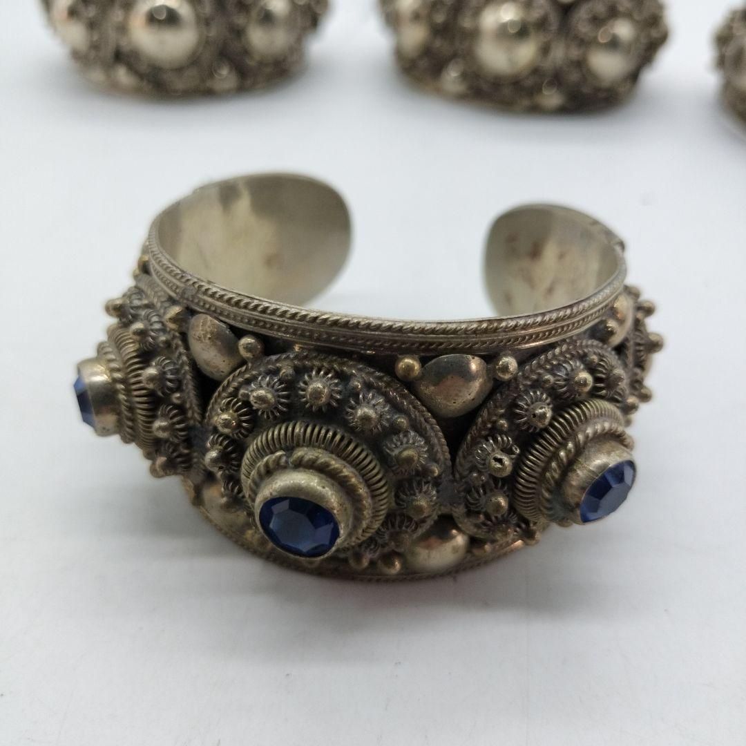 アンティーク シルバー バングル ブレスレット SIAM Thailand