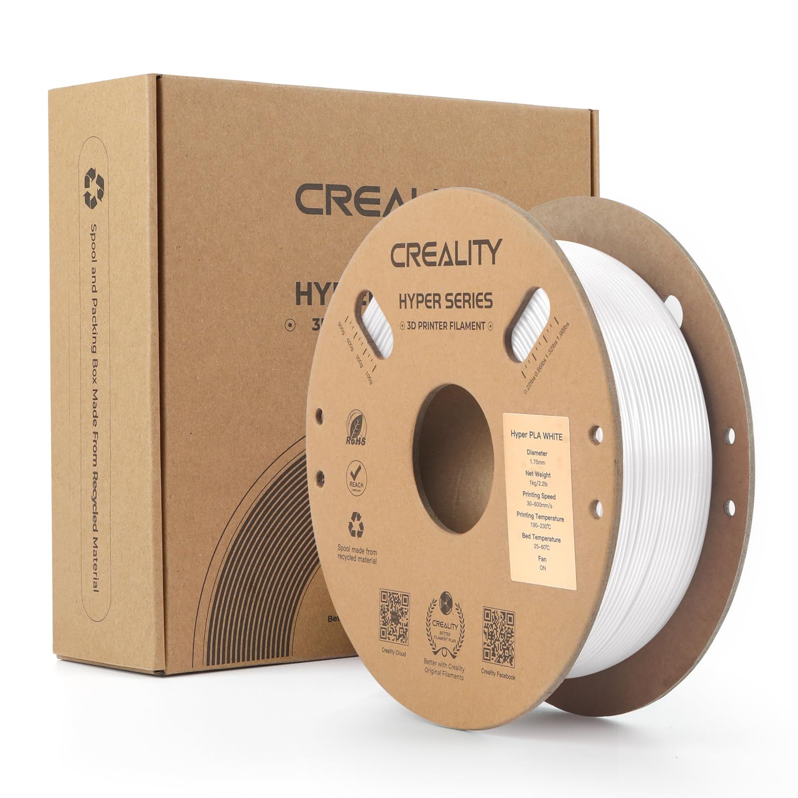 新品 Creality Hyper PLAフィラメント 高速 1.75mm 1KG 高速印刷 専門