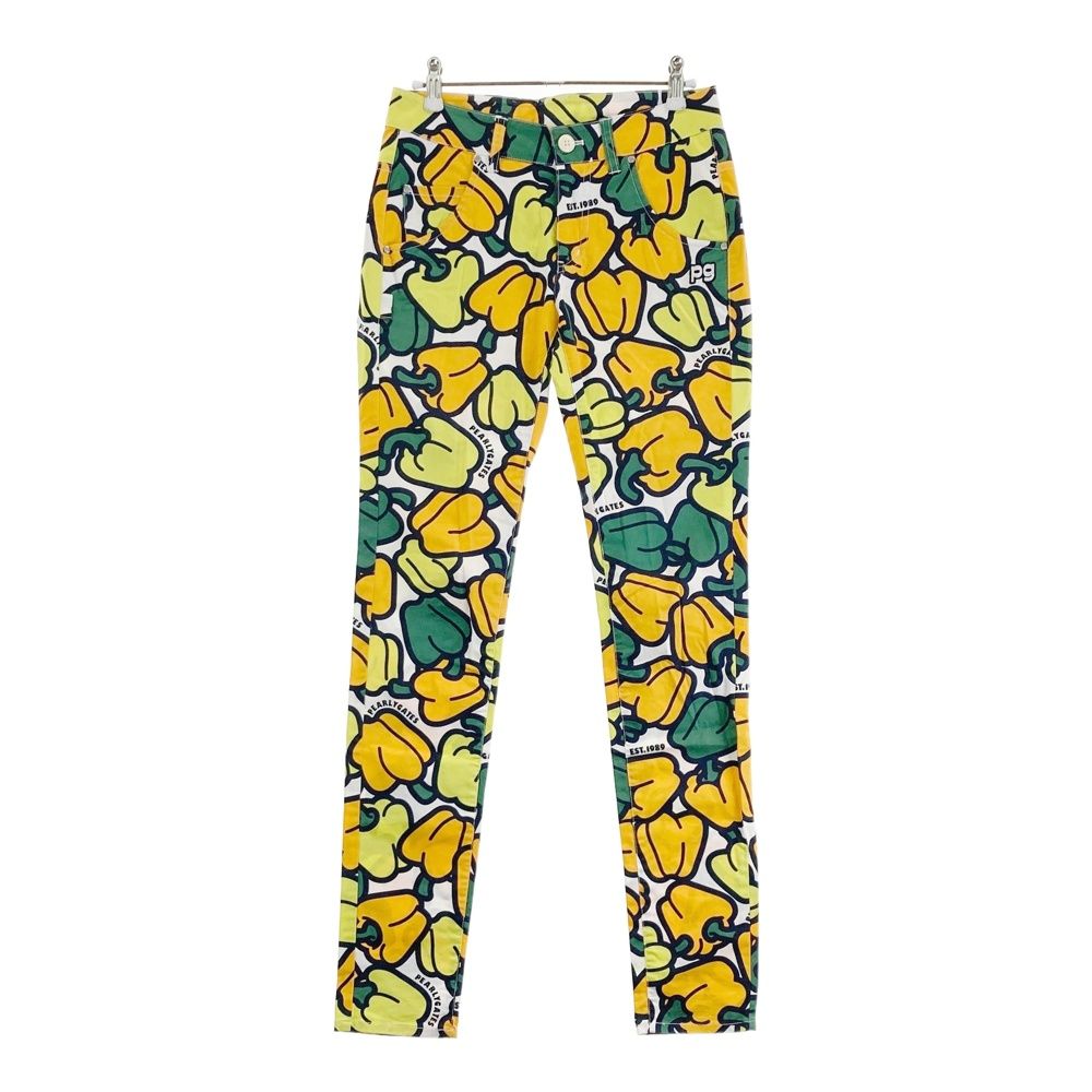 サイズ：0 PEARLY GATES パーリーゲイツ ストレッチパンツ パプリカ柄