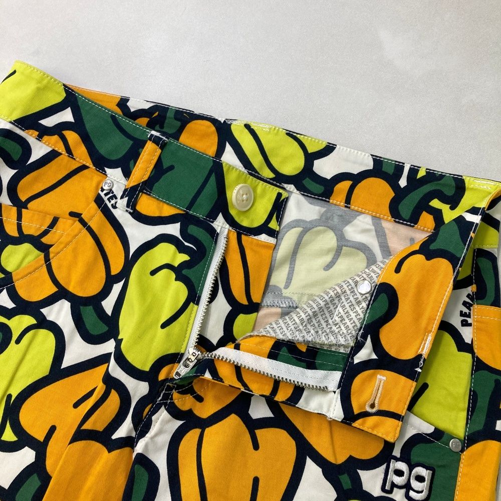 サイズ：0 PEARLY GATES パーリーゲイツ ストレッチパンツ パプリカ柄