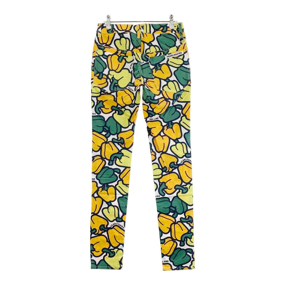 サイズ：0 PEARLY GATES パーリーゲイツ ストレッチパンツ パプリカ柄