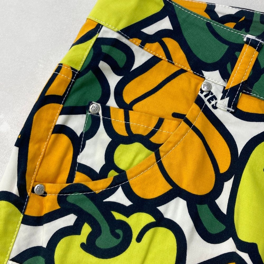 サイズ：0 PEARLY GATES パーリーゲイツ ストレッチパンツ パプリカ柄