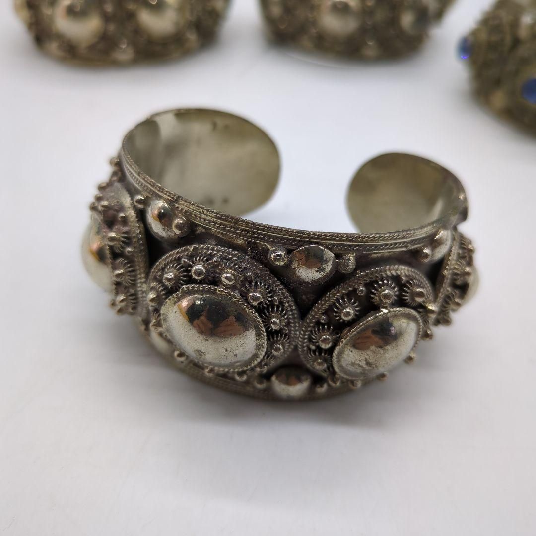 アンティーク シルバー バングル ブレスレット made in Thailand
