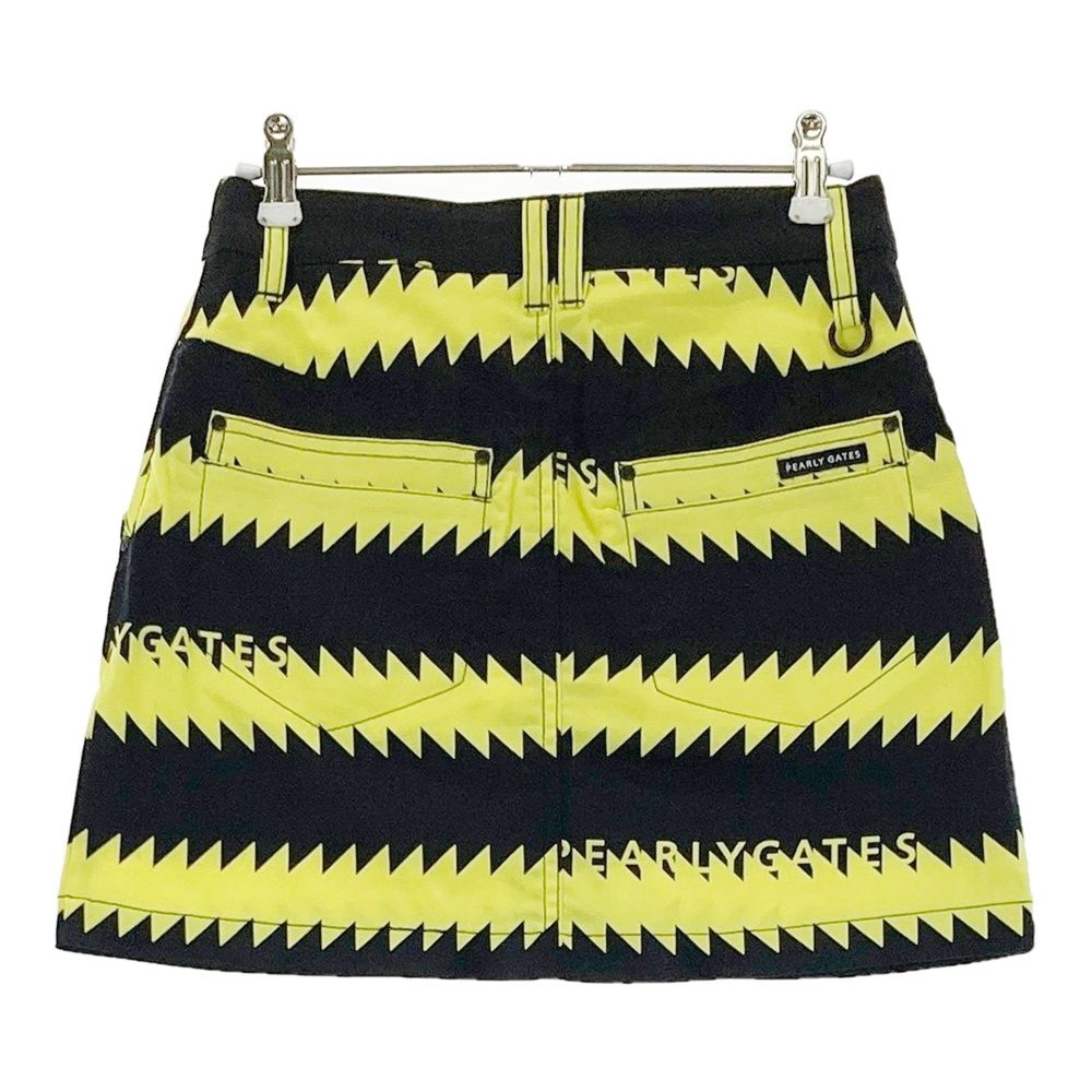 サイズ 00 PEARLY GATES パーリーゲイツ 055-2234608 ストレッチスカート ギザギザボーダー柄 ブラック系 240101543763 ゴルフウェア レディース ストスト