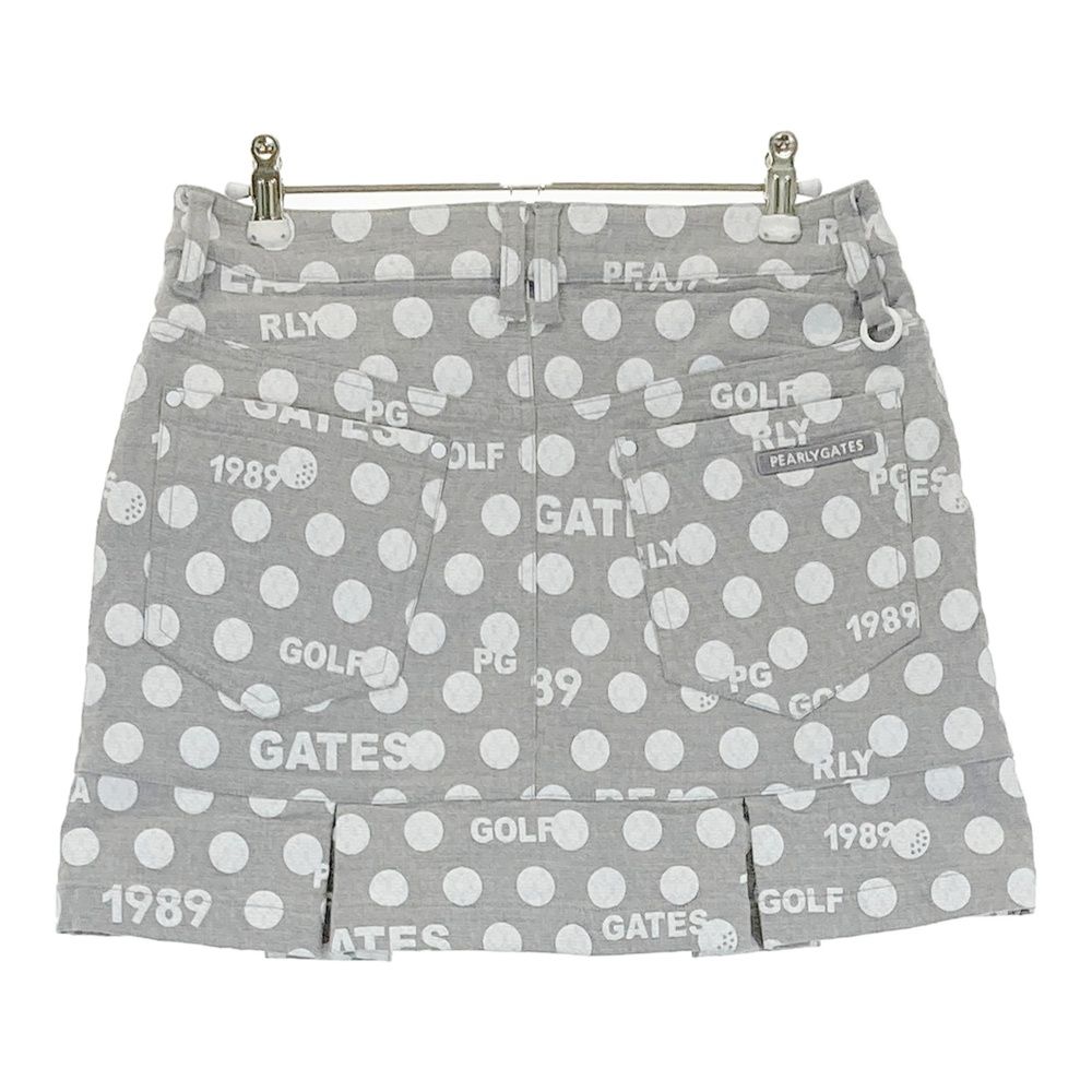 サイズ PEARLY GATES パーリーゲイツ 055 2234120 ストレッチスカート ドット柄 グレー系 ゴルフウェア レディース ストスト