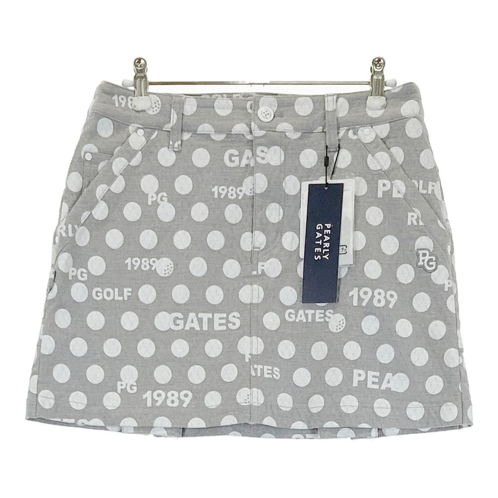サイズ PEARLY GATES パーリーゲイツ 055-2234120 ストレッチスカート ドット柄 グレー系 240101543767 ゴルフウェア レディース ストスト